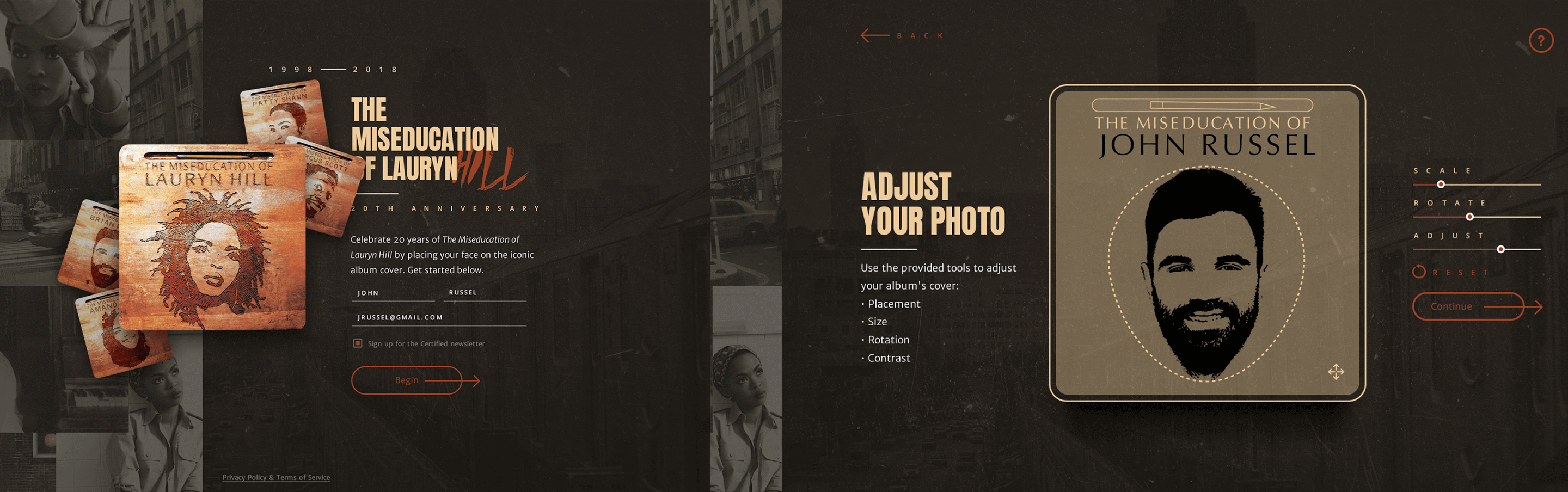 Sony Music - Lauryn Hill 20th Anniversary, collage